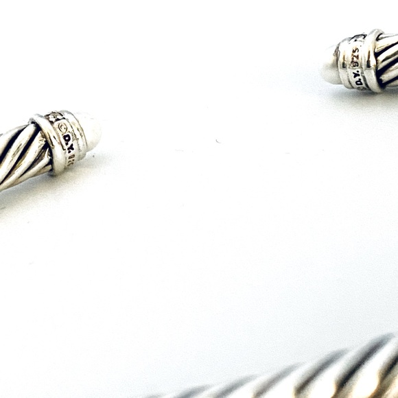 NWOT David Yurman Cable Classic Pearl Bracelet with Diamonds - Picture 4 of 6